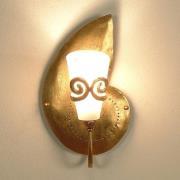 Mooie wandlamp RIFUGIO SCHNECKE goud links