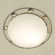 Mooie plafondlamp FRATERNA bruin-goud-zilver