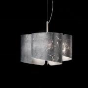 Fantastische hanglamp Papiro, 3-lichts, zilver