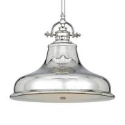 Hanglamp Emery 1-lamp zilver Ø 34,3 cm