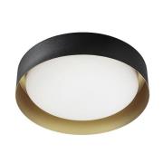 LED plafondlamp Crew 2, Ø 33 cm, zwart/goud