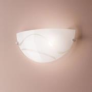 Wandlamp Magma, wit, van glas