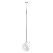 Fabbian Beluga white glazen hanglamp, Ø 20 cm