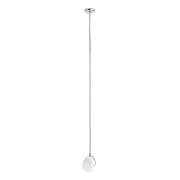 Fabbian Beluga white glazen hanglamp, Ø 9 cm