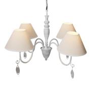 4-lamps hanglamp Merle met textielkappen