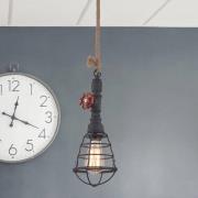 Hanglamp in industrieel ontwerp, zwart