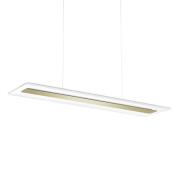 LED hanglamp Antille, glas, rechthoekig, goud