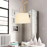 Hanglamp Rope met stoffen kap, Ø 35 cm