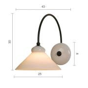 Menzel Provence La Maison wandlamp, kap wit