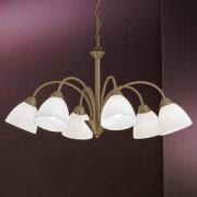 Oude messing gekleurde hanglamp Kinga - 6 lampen