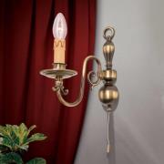 Wandlamp Imke 1lamps oudmessing donker gepatineerd