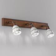 3-lichts wandlamp Bassano met antiek finish