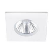 Vierkante LED inbouwspot Zagros IP65 in mat wit