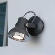 Ring - 1-lamp LED wandspot in donkergrijs