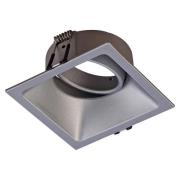 Inbouwlamp Comfort, hoekig, aluminium