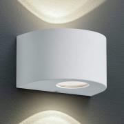 Ronde LED buitenwandlamp Rosario, wit