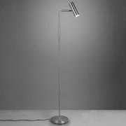 Vloerlamp Marley, nikkel mat