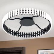 LED plafondlamp Mansion, zwart-wit Ø 63 cm