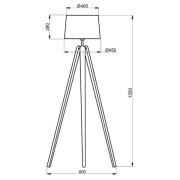 Aluminor Essence driebeen-vloerlamp, zwart