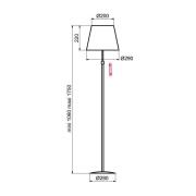 Aluminor Store vloerlamp, wit/wit