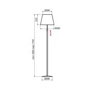 Aluminor Store vloerlamp, zwart/wit