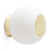 LED wandlamp Moy in goud met glazen kap