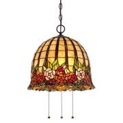 Tiffany pendellamp Rosecliffe met bloemen