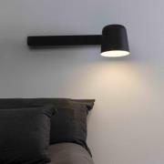 Wandlamp Tila, draaibare kop, zwart