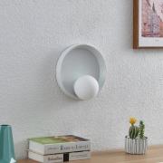 Lucande Andelina wandlamp, rond, wit