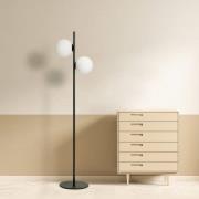 Vloerlamp Jugen, zwart/wit, 2-lamps