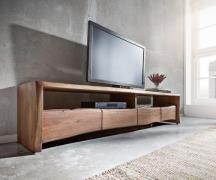 DELIFE TV-meubel Live-Edge 190 cm acacia bruin 4 laden 2 vakken