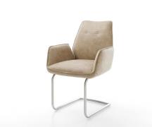DELIFE Sledemodel Zoa-Flex microvelours beige vintage sledemodel rond ...