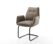 DELIFE Sledemodel Zoa-Flex microvelours taupe vintage sledemodel rond ...