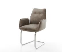 DELIFE Sledemodel Zoa-Flex microvelours taupe vintage sledemodel vlak ...