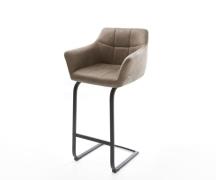 DELIFE Barstoel Yulo-Flex vintage taupe sledestoel vlak metaal