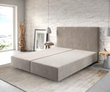 DELIFE Boxspring frame Dream-Well 160x200 cm Beige Mikrofaser