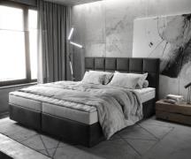 DELIFE Boxspringbed Dream-Fine 180x200 microvezel antraciet Vintage