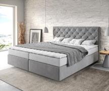 DELIFE Boxspringbed Dream-Great 180x200 microvezel grijs