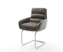 DELIFE Sledemodel Abelia-Flex met armleuning microvelours grijs antiek...