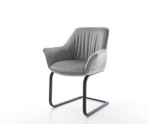 DELIFE Sledemodel Keila-Flex met armleuning fluweel grijs sledemodel v...