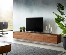 DELIFE Tv-meubel Stonegrace 220 cm acacia bruin boomkant 4 deuren zwev...