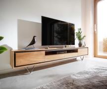 DELIFE Tv-meubel Stonegrace 240 cm acacia natuur 2 deuren 1 legplank 2...