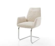 DELIFE Sledemodel Zoa-Flex koord beige sledemodel vlak roestvrij staal...