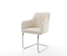 DELIFE Sledemodel Greg-Flex koord beige sledemodel vlak roestvrij staa...