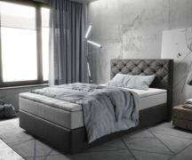 DELIFE Boxspringbed Dream-Great 120x200 cm Microvezel Antraciet Vintag...