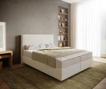 DELIFE Boxspringbed Dream-Well 160x200 cm Bouclé Crème-Wit met Matras ...