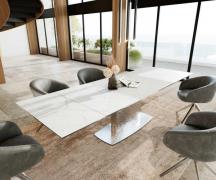 DELIFE Eetkamertafel Edge 200-300x100 keramiek Laminam®Statuarietto We...