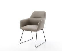 DELIFE Eetkamerstoel Pejo-Flex echt leer mud slipframe zwart pocketvee...