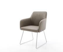 DELIFE Eetkamerstoel Greg-Flex echt leer mud slipframe roestvrij staal...