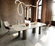 DELIFE Eetkamertafel Edge Boot 240x120 keramiek Iris FMG Onice Oro Pil...